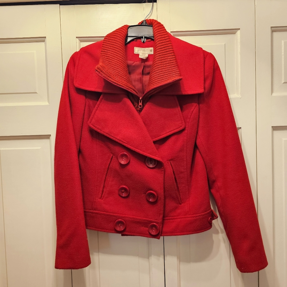 Route 66 Women's Red Jacket/Coat Sz Small